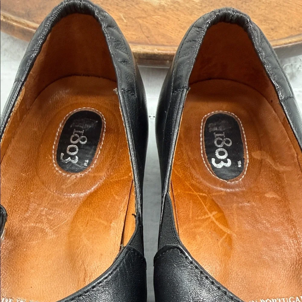 1803 Footwear Shoes Wm 40 US 9* Black Leather Slip On Loafer Academia Luxury